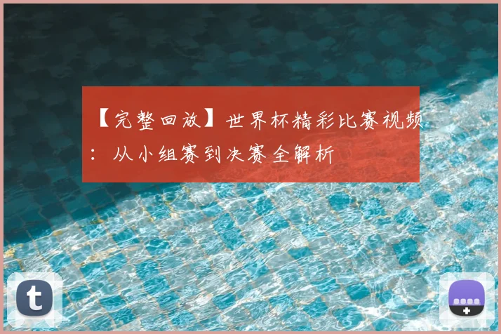 【完整回放】世界杯精彩比赛视频：从小组赛到决赛全解析